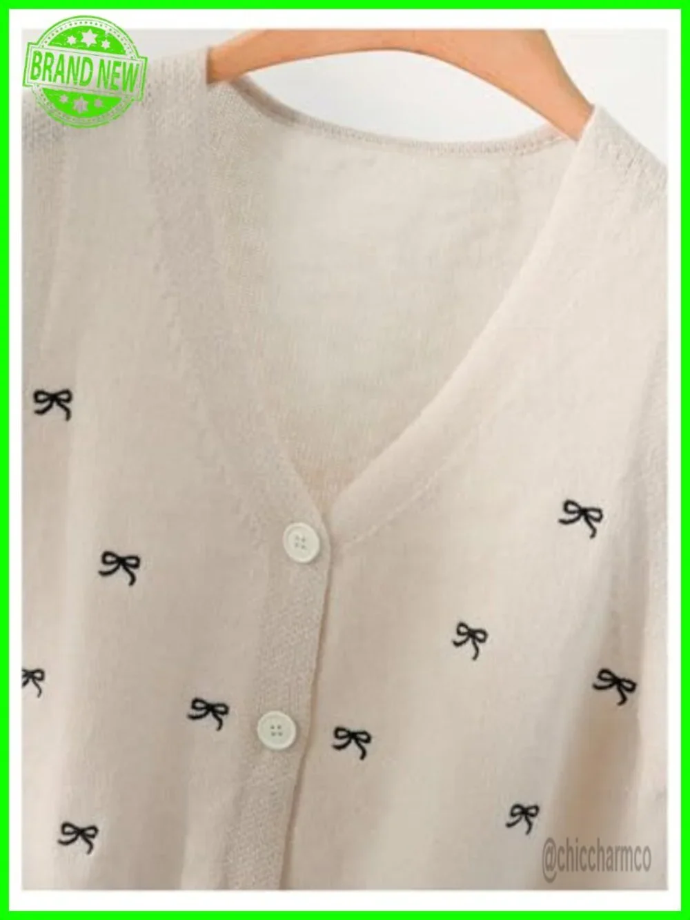 Plus Size Bow Print Sweater Vest Button Up Lightweight Cardigan